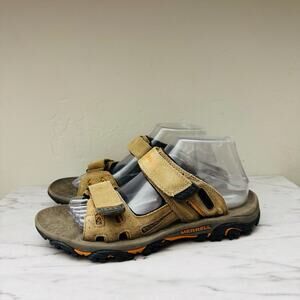 Merrell Moab Drift Brown Leather Strap Sandals Mens Size 7